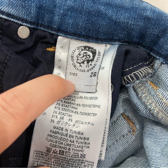 Diesel Industry women’s Super Slim Skinny regular Waist Size 28 with hem - Picture 7 of 9